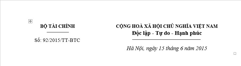 2Thông tư 92/2015/TT-BTC-Hướng dẫn thực hiện thuế giá trị gia tăng và thuế thu nhập cá nhân