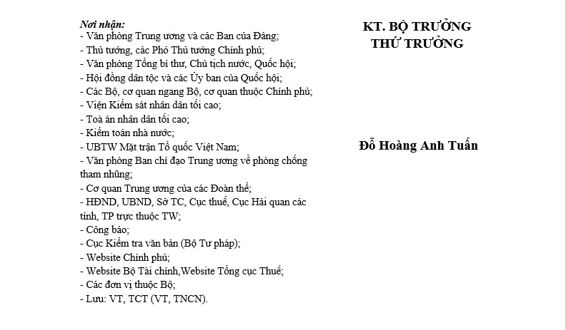 Thông tư 92/2015/TT-BTC-Hướng dẫn thực hiện thuế giá trị gia tăng và thuế thu nhập cá nhân