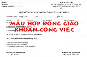Hồ sơ chứng từ đối với hợp đồng thuê khoán công việc - anh chinh