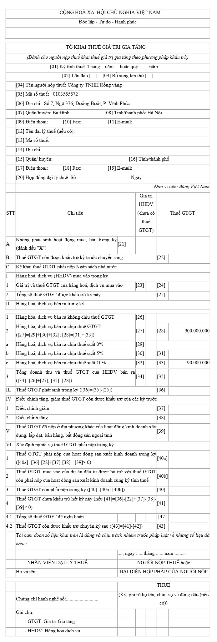 Kê khai thuế đối với hóa đơn chiết khấu thương mại sau nhiều lần mua hàng - kk