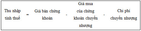 Thu nhập từ chuyển nhượng chứng khoán - ảnh 1