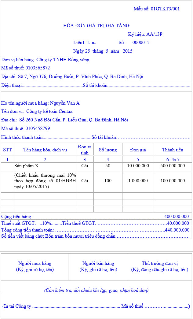 Viết hóa đơn chiết khấu thương mại sau nhiều lần mua hàng - ảnh 2