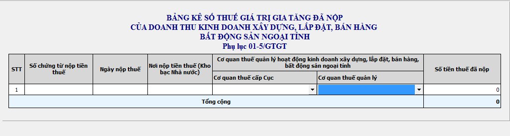 Cách kê khai và nộp thuế vãng lai ngoại tỉnh - cách kê khai