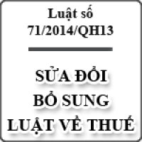 Luật số 71/2014/QH13 - Sửa đổi, bổ sung một số điều của các luật về thuế