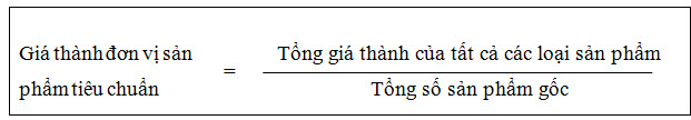 Phương pháp tính giá thành theo hệ số - công thức