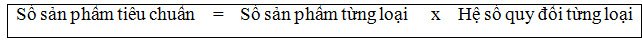 Phương pháp tính giá thành theo hệ số - tính