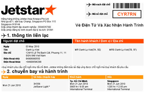 Quy định mới: Chi phí vé máy bay mua bằng thẻ ATM, hoặc mua trực tuyến được tính thuế như thế nào? - jetstar