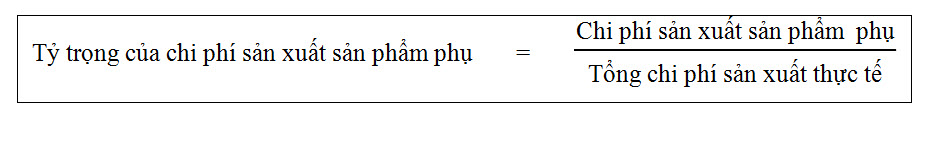 Phương pháp tính giá thành sản xuất có sản phẩm phụ - tỷ trọng
