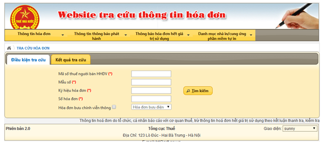 Hướng dẫn tra cứu thông tin hóa đơn