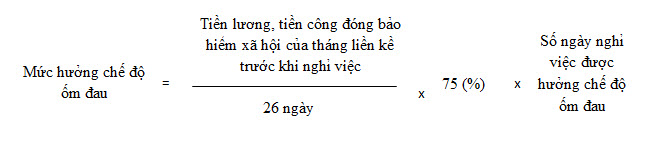 Mức hưởng chế độ ốm đau theo luật bảo hiểm xã hội - ảnh 1