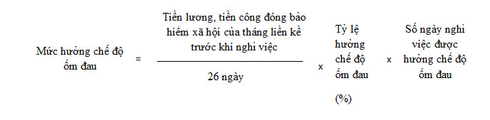 Mức hưởng chế độ ốm đau theo luật bảo hiểm xã hội - ảnh 2