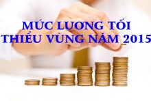Mức lương tối thiểu vùng năm 2015 áp dụng đối với người lao động làm việc ở doanh nghiệp  - ảnh chính