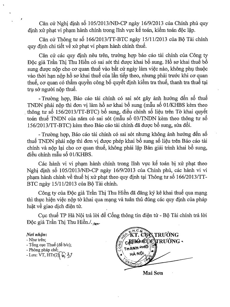 Công văn số 51140/CT-HTr - Trả lời chính sách Thuế - ảnh 3