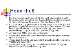 Các trường hợp được hoàn thuế tiêu thụ đặc biệt