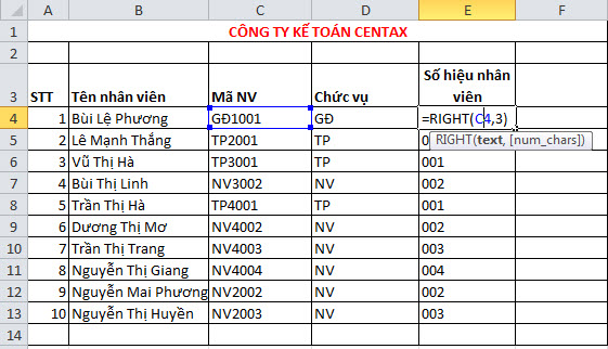 Cách sử dụng hàm LEFT, hàm RIGHT trong Excel - ảnh 2