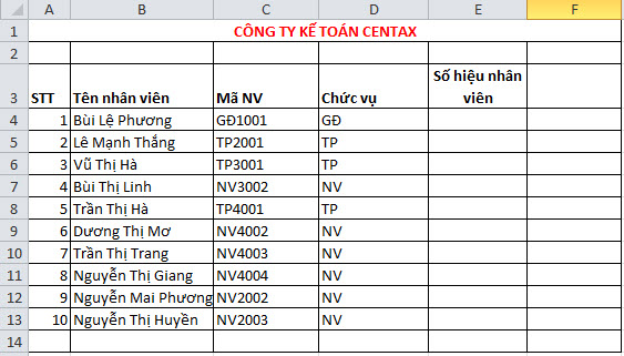 Cách sử dụng hàm LEFT, hàm RIGHT trong Excel