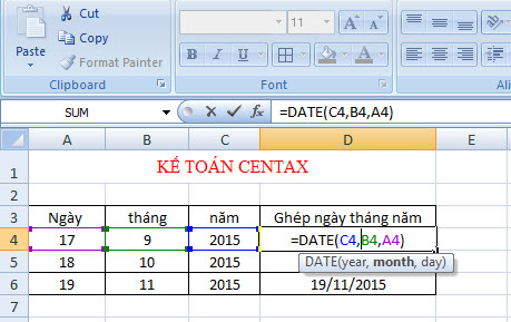 Cách sử dụng các hàm thời gian trong Excel8
