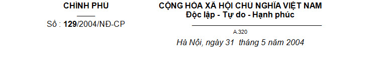 Nghị định số 129/2004/NĐ-CP - Hướng dẫn thi hành Luật Kế toán