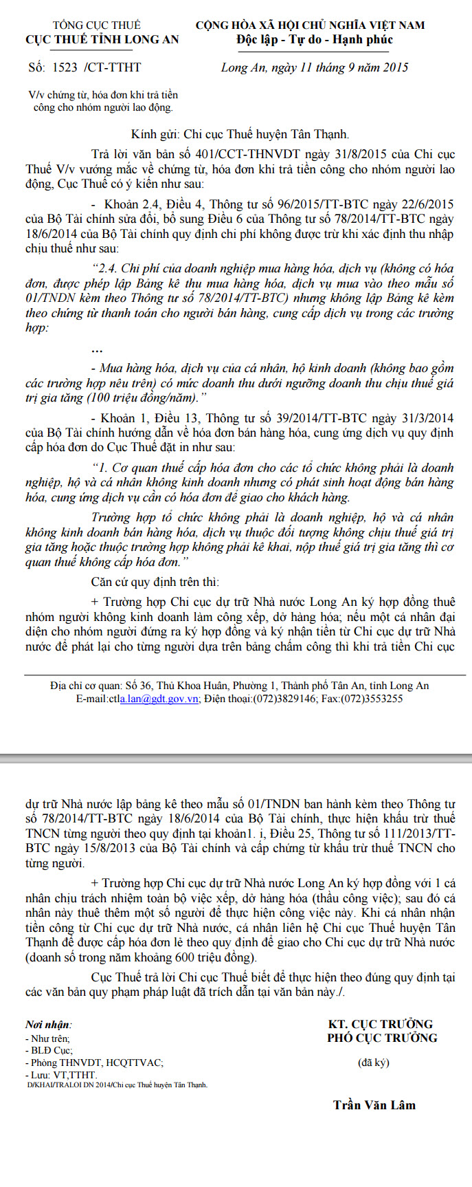 Xử lý chứng từ với, hóa đơn khi trả tiền công cho nhóm người lao động - ảnh 1