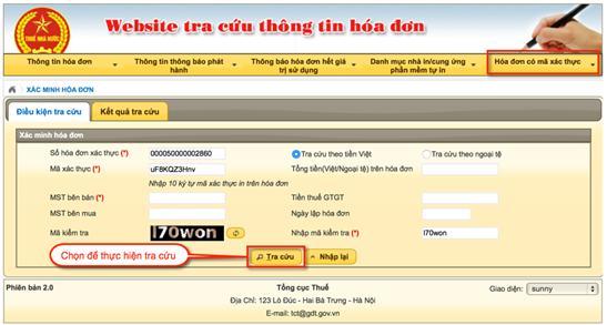 Tra cứu hóa đơn điện tử có mã xác thực-buoc-1
