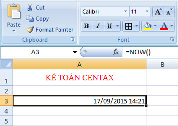 Cách sử dụng các hàm thời gian trong Excel2