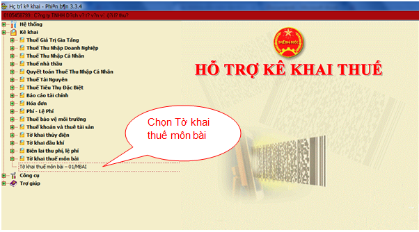 Hướng dẫn lập tờ khai thuế môn bài