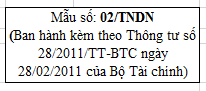 Mẫu 02/TNDN Dùng cho doanh nghiệp kê khai thuế  thu nhập doanh nghiệp từ chuyển nhượng bất động sản theo từng lần phát sinh - ảnh 1