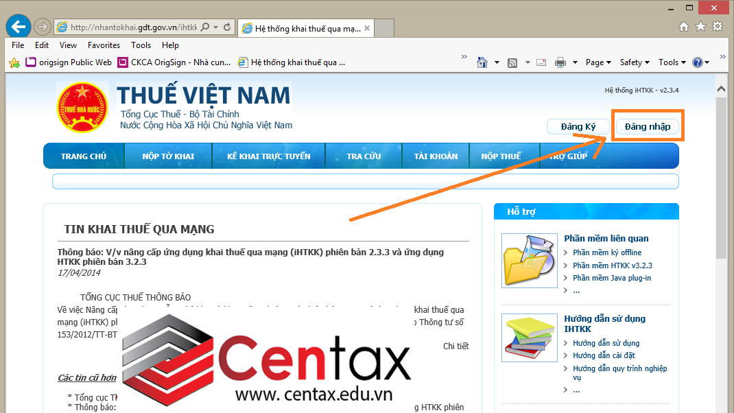 Hướng dẫn lấy lại mật khẩu kê khai thuế qua mạng bằng chữ ký số