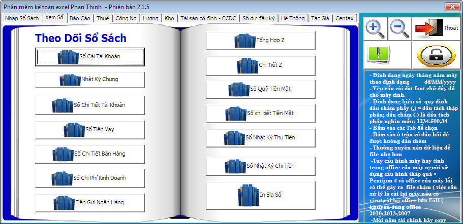Huong dan su dung phan mem Ke toan Excel phien ban 2.1.5 (Phan 1) - anh 4