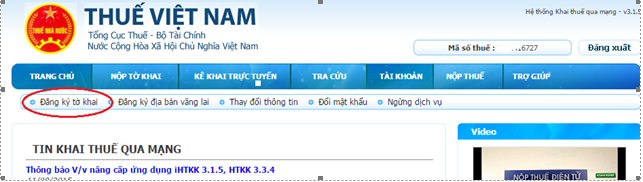 Hướng dẫn kê khai trực tuyến thuế môn bài
