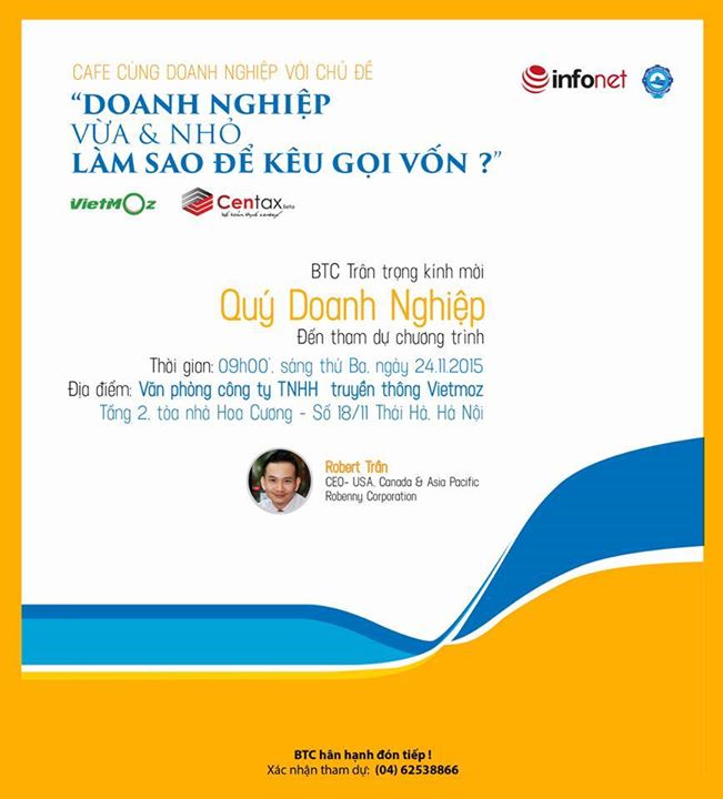 Hội thảo miễn phí: Doanh nghiệp vừa và nhỏ làm sao kêu gọi vốn