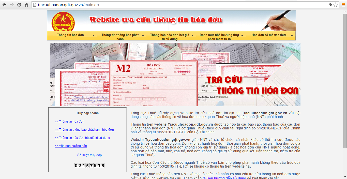 Video hướng dẫn tra cứu hóa đơn điện tử có xác thực trên trang của Tổng cục Thuế