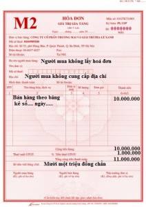 nguoi mua khong lay hoa don