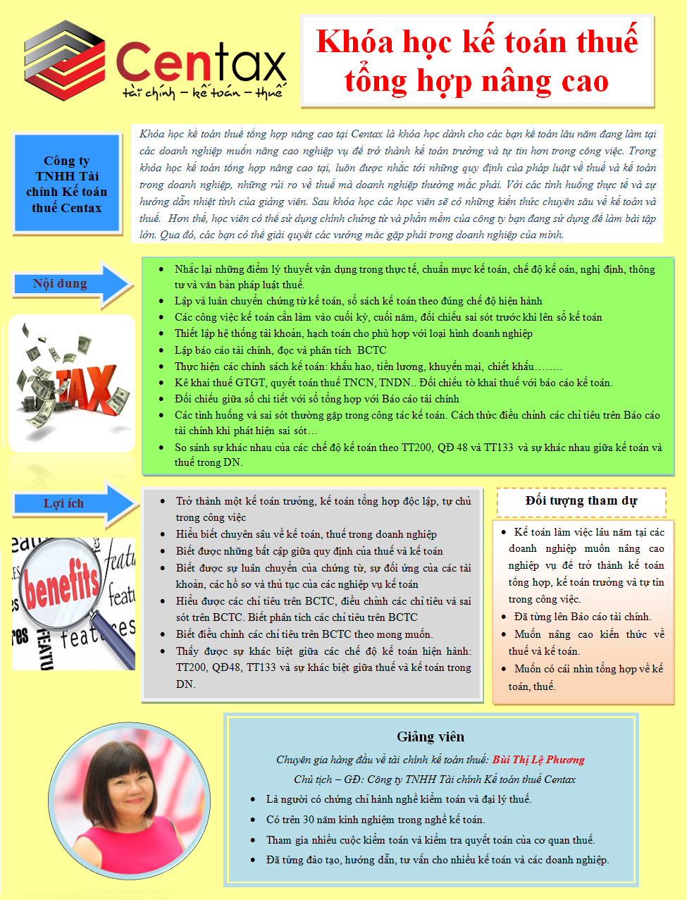 Khóa học kế toán thuế tổng hợp nâng cao _ Kế toán thuế Centax
