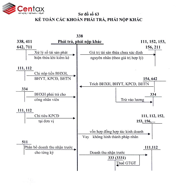 Sơ đồ kế toán phải trả phải nộp khác _ Kế toán thuế Centax