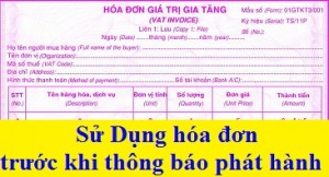 Hóa đơn chưa làm thông báo phát hành