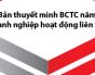 Bản thuyết minh Báo cáo tài chính năm của doanh nghiệp hoạt động liên tục theo Thông tư 200/2014/TT-BTC