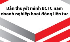 Bản thuyết minh Báo cáo tài chính năm của doanh nghiệp hoạt động liên tục theo Thông tư 200/2014/TT-BTC