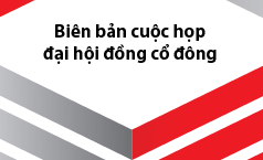 Biên bản cuộc họp đại hội đồng cổ đông