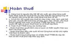 Các trường hợp được hoàn thuế tiêu thụ đặc biệt