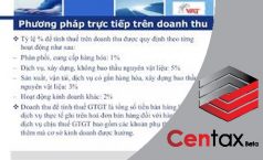 Cách tính thuế giá trị gia tăng theo phương pháp trực tiếp trên doanh thu