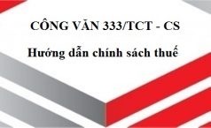 Công văn 333/TCT-CS hướng dẫn chính sách thuế.