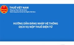 Video hướng dẫn đăng nhập hệ thống dịch vụ nộp thuế điện tử