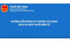 Video hướng dẫn đăng ký ngừng dịch vụ nộp thuế điện tử