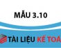 Mẫu 3.10 Bảng kê hóa đơn chưa sử dụng khi chuyển địa điểm kinh doanh