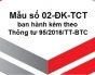 Mẫu số 02-ĐK-TCT (kèm theo Thông tư 95/2016/TT-BTC)