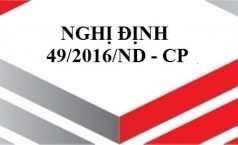 Nghị định 140/2016/ND-CP về lệ phí trước bạ từ năm 2017.
