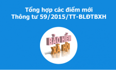 Những điểm mới của Thông tư 59/2015/TT-BLĐTBXH