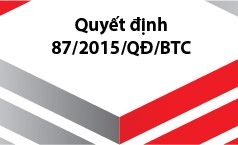 Quyết định số 87/2005/QĐ/BTC