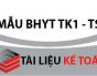 Mẫu tờ khai tham gia Bảo hiểm xã hội, Bảo hiểm y tế TK1-TS